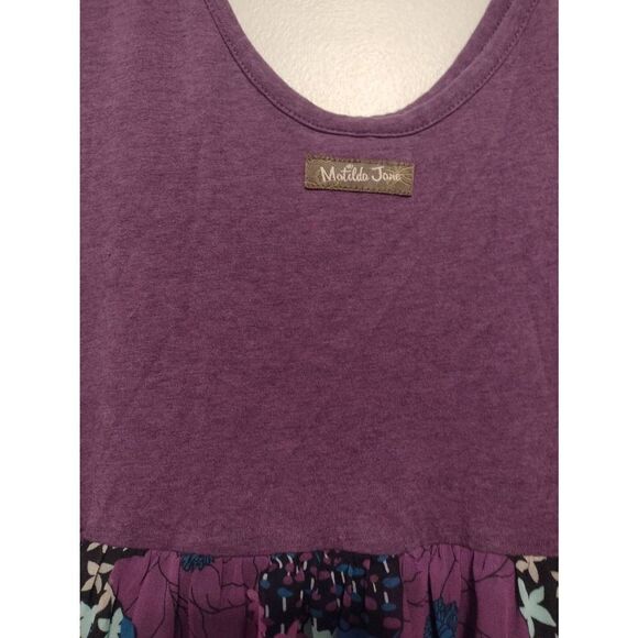 Matilda Jane Sugar Plum Purple Floral Tank Dress Size S - Picture 3 of 4